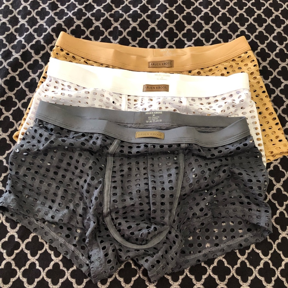 Arjen Kroos Mens Boxer Briefs Breathable Hot Mesh Underwear Medium DD6 Bundle 3 - Picture 2 of 8
